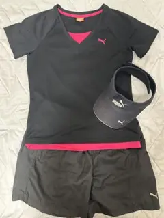 PUMA ブラック ピンク Tシャツ ショートパンツ セット