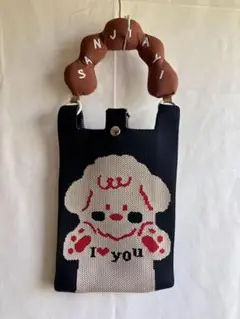 SANJIAYI/編み込みポーチ/小物入れ/携帯入れ/マルチケース✨美品
