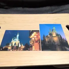 ディズニー城 夜景ポストカードセット
