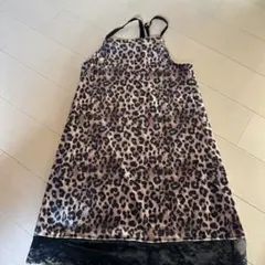 キッズ　ヒョウ柄　キャミワンピース　100cm