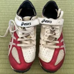 asics シューズ ホワイト/レッド