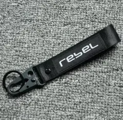 レブル REBEL HONDA キーホルダー キーリングストラップ ブラック