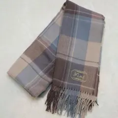 フレーム刺繍入りチェックストール/F i.n.t [43AB09a008]