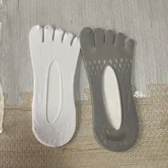 滑り止め付き五本指ソックス2色セット