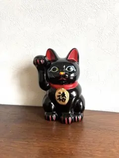 ☆新品☆ 招き猫 黒猫 貯金箱 置物 - メルカリ