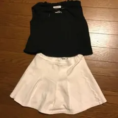 <値下げ>アニエスベー白スカート　ピンクハウス黒ノースリーブシャツのサムネイル