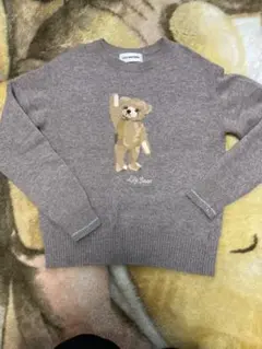 LILY BROWN クマ刺繍ニットセーター