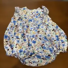 花柄 ロンパース 70cm リトルエスティー