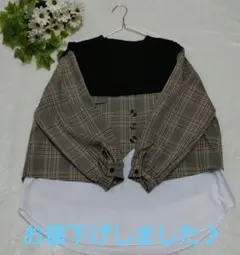 重ね着風チュニック　size　LL