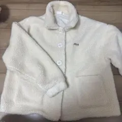 美品！FILA フリースジャケット クリーム色