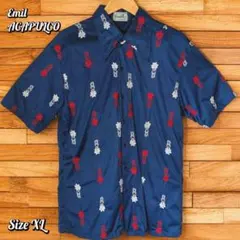 ✅希少 70s Emil ACAPULCO 半袖シャツ ネイビー XLのサムネイル
