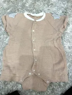 アプレレクール　ワッフル生地ロンパース 70cm