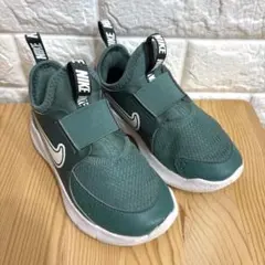 ナイキ フレックスランナー3 緑 カーキ17cm スニーカー スリッポン