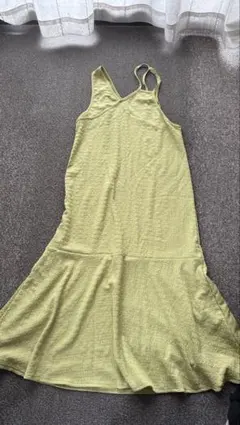Lサイズ ライトグリーン キャミワンピース