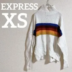 EXPRESS 【XS】タートルネック セーター　ニット　ホワイト　お出かけのサムネイル