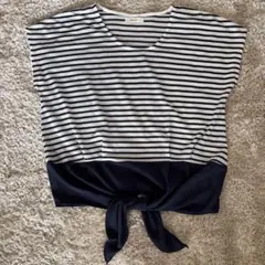 niko and... ボーダーTシャツ 裾結びデザインのサムネイル