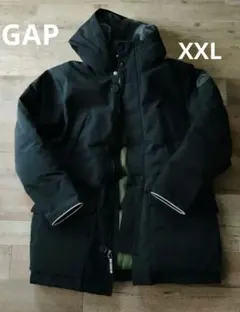 GAP ブラック ダウンコート フード付き１６０センチ