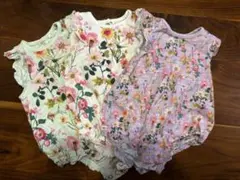 NEXT baby ネクストベビー 袖なし ロンパース3枚組(花柄)