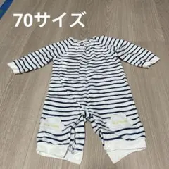 ボーダー　ロンパース 70cm