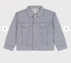 プチバトー ヒッコリーストライプジャケット　128cm 8ans