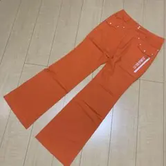 le coq sportif レディースゴルフパンツ オレンジ