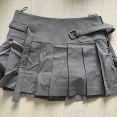 ZARA グレー プリーツミニスカート XS