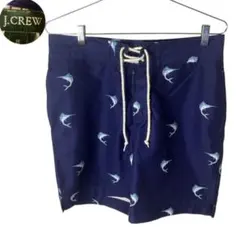 グッドデザイン古着J.CREWカジキマグロ総柄水陸両用ショートパンツゆったりのサムネイル