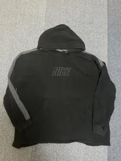 90s〜00s OLD NIKE 刺繍ロゴサイドラインパーカー 良フェード