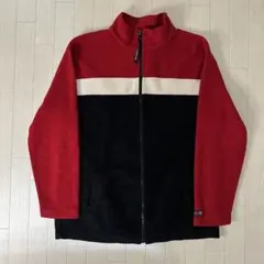 90年代　ラフフローレン　フリースジャケット 赤黒