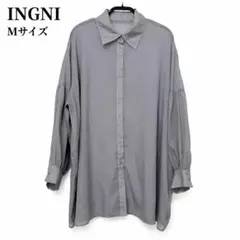 INGNI シアーシャツ グレー M 長袖 きれいめ 仕事 大人可愛い 訳ありのサムネイル