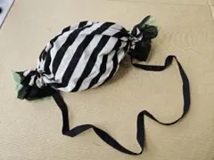 キャンディ型ストライプポシェット　ハンドメイド　個性派　バッグ