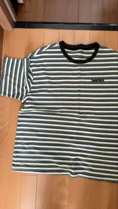 ストライプ クルーネック Tシャツ