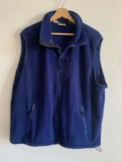 USA製　90s LLBean フリースベスト　ネイビー