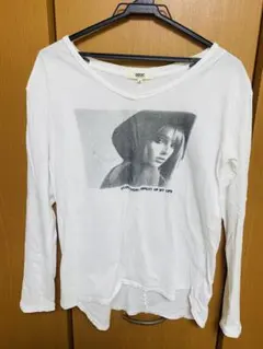 OZOC ビック長袖Tシャツ　プリント　ホワイトのサムネイル