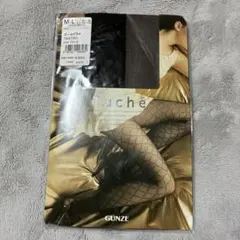 Tuché 網目模様 ブラック ストッキング M-L