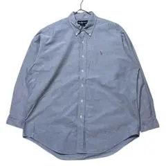 ラルフローレン ヤーマス BD長袖シャツ ポニー刺繍 水色 春秋a79①