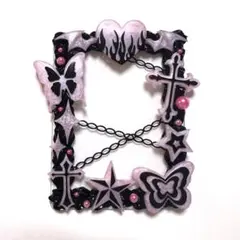 硬質カードケースデコ　574 ホイップデコ　ブラックピンク　パール　トレカ