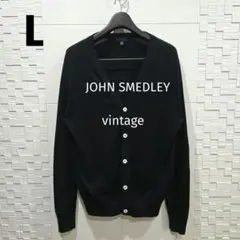 【美品、L、希少！】JOHN SMEDLEY ブラック L カーディガンのサムネイル