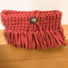 ズパゲッティ クラッチバッグ ピンク 値下げしました！