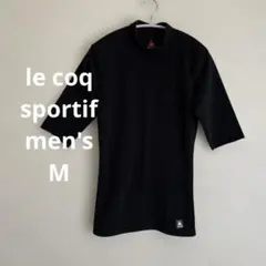 古着　le coq sportif スポーツTシャツ モックネック　五分袖　☺︎のサムネイル