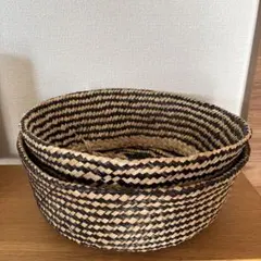 IKEA KRALLIG クラッリグ シーグラス カゴ バスケット２個セット