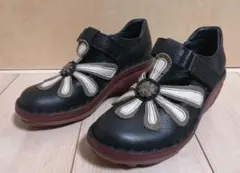 新品⭐Doruche 本革 多色レザー アートデザイン 23.5 EEE 日本製 