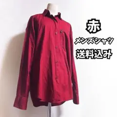 赤 シャツ メンズ トップス 送料込み