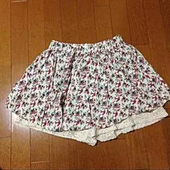 PAGEBOY キュロット付花柄スカート(中古品)