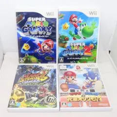 【Wii】4点 スーパーマリオギャラクシー/2/ストライカーズ/マリオ&ソニック