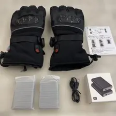 電熱グローブ バッテリー付き 電熱手袋 ヒーターグローブ 滑り止め L サイズ