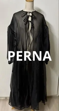 新品タグ付きPERNA オーガンジーシアーロングローブのサムネイル