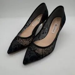 【未使用】ダイアナ　【22.5】 パンプス　レース　花柄　ブラックのサムネイル
