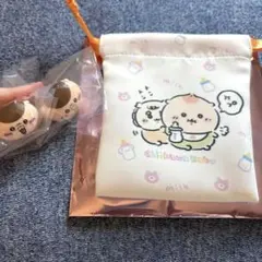 ちいかわ ベビー 巾着ポーチ リング2点セット
