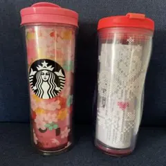 希少・未使用】スターバックス ステンレス タンブラー キャップ2種類 
